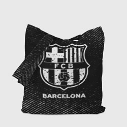 Сумка-шопер Barcelona с потертостями на темном фоне, цвет: 3D-принт