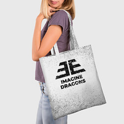 Сумка-шопер Imagine Dragons с потертостями на светлом фоне, цвет: 3D-принт — фото 2