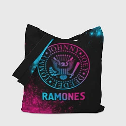 Сумка-шопер Ramones Neon Gradient, цвет: 3D-принт