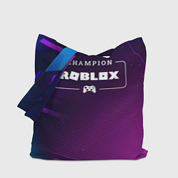 Сумка-шопер Roblox Gaming Champion: рамка с лого и джойстиком, цвет: 3D-принт