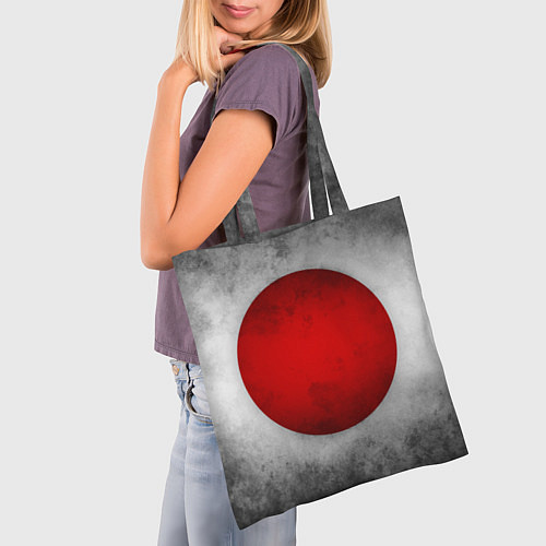 Сумка-шоппер Japan flag on chrome / 3D-принт – фото 3