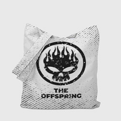 Сумка-шопер The Offspring с потертостями на светлом фоне, цвет: 3D-принт