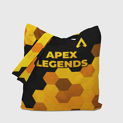 Сумка-шопер Apex Legends - gold gradient: символ сверху, цвет: 3D-принт