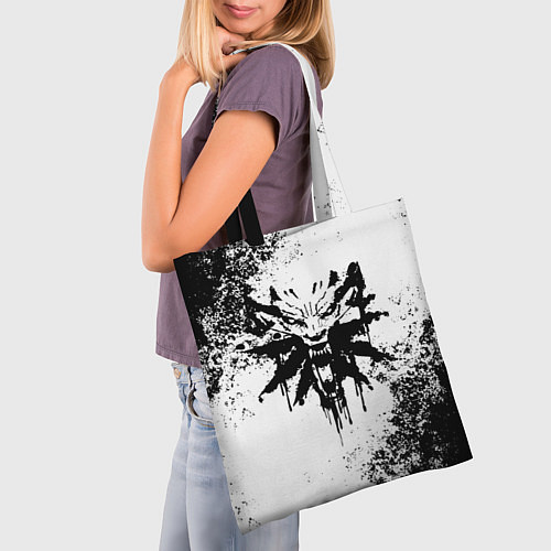 Сумка-шоппер The Witcher логотип и краска / 3D-принт – фото 3