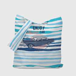 Сумка-шопер Enjoy blue classic car, цвет: 3D-принт