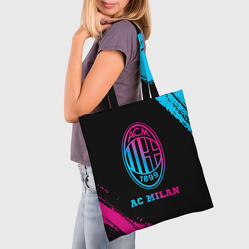 Сумка-шоппер AC Milan - neon gradient / 3D-принт – фото 3