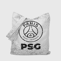 Сумка-шопер PSG с потертостями на светлом фоне, цвет: 3D-принт