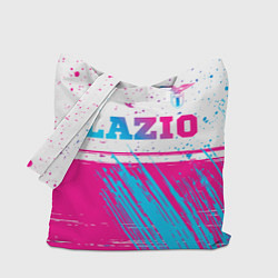 Сумка-шопер Lazio neon gradient style: символ сверху, цвет: 3D-принт