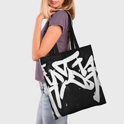 Сумка-шопер Иероглифы в стиле граффити, цвет: 3D-принт — фото 2