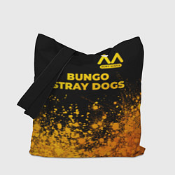 Сумка-шопер Bungo Stray Dogs - gold gradient: символ сверху, цвет: 3D-принт