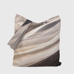 Сумка-шопер Абстрактные волны и огни бесконечности, цвет: 3D-принт