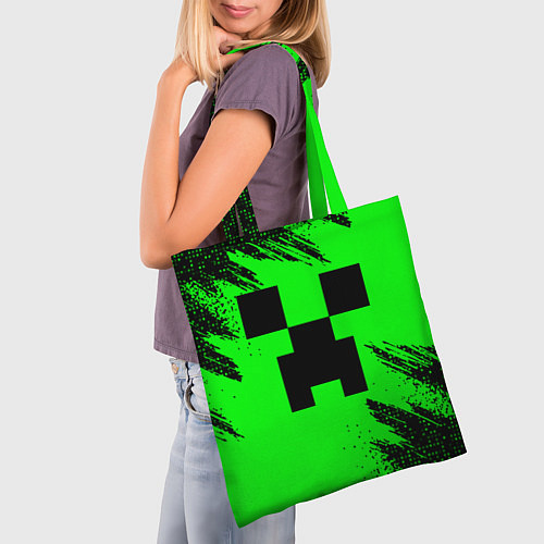 Сумка-шоппер Minecraft squares / 3D-принт – фото 3