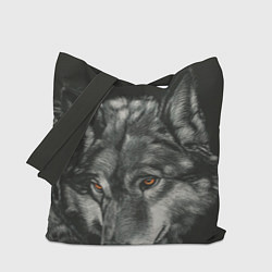 Сумка-шопер Серый мудрый волк, цвет: 3D-принт