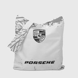 Сумка-шопер Porsche speed шины на светлом: символ, надпись, цвет: 3D-принт