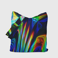 Сумка-шопер Волнообразные абстрактные линии, цвет: 3D-принт