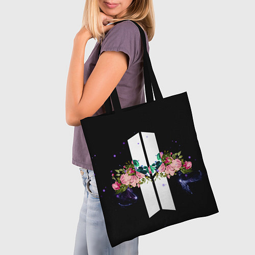Сумка-шоппер BTS Flowers In Space / 3D-принт – фото 3