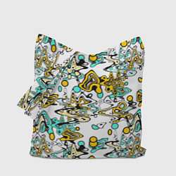 Сумка-шопер Abstract pattern waves and streaks, цвет: 3D-принт