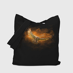 Сумка-шопер Сова вылетает из трехмерного пространства, цвет: 3D-принт