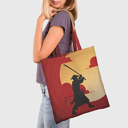 Сумка-шопер Самурай с мечом, цвет: 3D-принт — фото 2