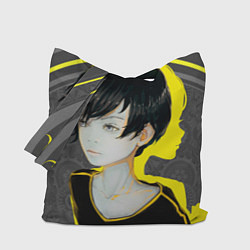 Сумка-шоппер Аниме девушка с тенью