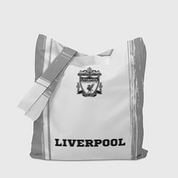 Сумка-шопер Liverpool sport на светлом фоне: символ, надпись, цвет: 3D-принт