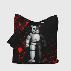 Сумка-шопер Monokuma and Five Nights at Freddys, цвет: 3D-принт