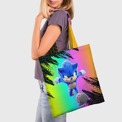 Сумка-шоппер Sonic neon / 3D-принт – фото 3