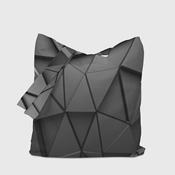 Сумка-шопер Треугольники серые, цвет: 3D-принт