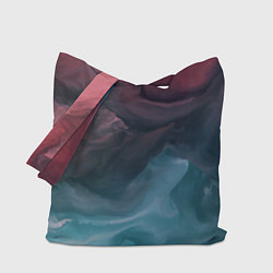 Сумка-шопер Розовый и синий дым во тьме, цвет: 3D-принт