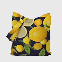 Сумка-шопер Лимонные дольки, цвет: 3D-принт