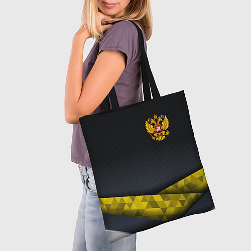 Сумка-шоппер Золотой герб black gold / 3D-принт – фото 3