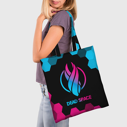Сумка-шоппер Dead Space - neon gradient / 3D-принт – фото 3