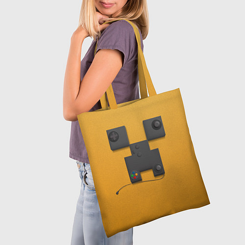 Сумка-шоппер Minecraft Creeper game / 3D-принт – фото 3