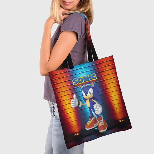 Сумка-шоппер Sonic - Hedgehog - Video game - жест / 3D-принт – фото 3