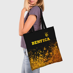 Сумка-шопер Benfica - gold gradient: символ сверху, цвет: 3D-принт — фото 2