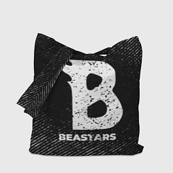 Сумка-шопер Beastars с потертостями на темном фоне, цвет: 3D-принт