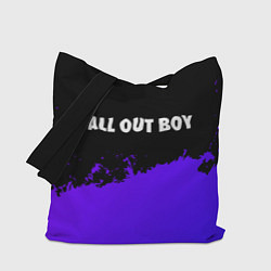 Сумка-шопер Fall Out Boy purple grunge, цвет: 3D-принт