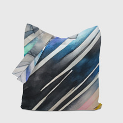 Сумка-шопер Акварельные полосы, цвет: 3D-принт