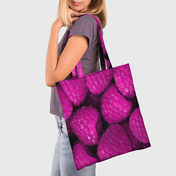 Сумка-шопер Ягоды малины, цвет: 3D-принт — фото 2