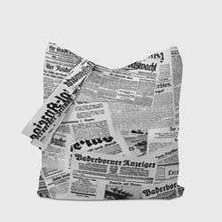 Сумка-шопер Газетный коллаж, цвет: 3D-принт