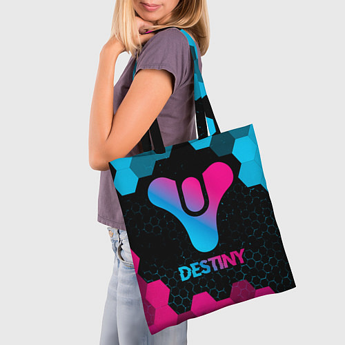 Сумка-шоппер Destiny - neon gradient / 3D-принт – фото 3