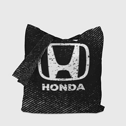 Сумка-шопер Honda с потертостями на темном фоне, цвет: 3D-принт