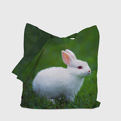 Сумка-шопер Кролик на фоне травы, цвет: 3D-принт