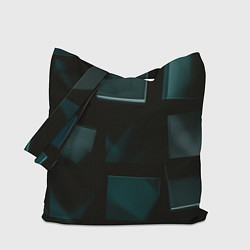 Сумка-шопер Геометрические тёмные кубы, цвет: 3D-принт