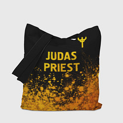 Сумка-шопер Judas Priest - gold gradient: символ сверху, цвет: 3D-принт