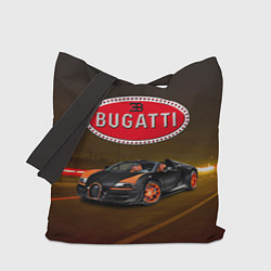 Сумка-шопер Bugatti на ночной дороге, цвет: 3D-принт