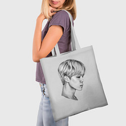 Сумка-шопер Чимин Рисунок карандашом, цвет: 3D-принт — фото 2