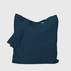 Сумка-шопер Текстура Серьёзный сине-чёрный, цвет: 3D-принт