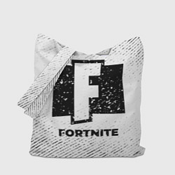 Сумка-шопер Fortnite с потертостями на светлом фоне, цвет: 3D-принт