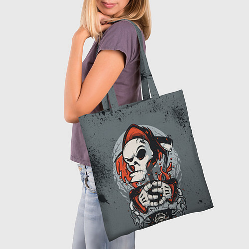 Сумка-шоппер Slipknot Скелет / 3D-принт – фото 3